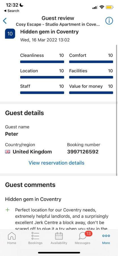 Cosy Escape - Studio Apartment In Coventry City Centre Eksteriør billede